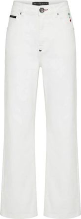 Philipp Plein Straight Fit Jeans Basic - Dames - Regular Fit Jeans - Wit - W31 - Katoen - Jeans
