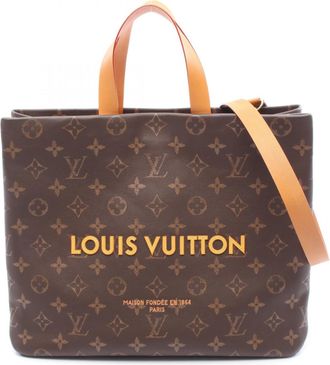 Louis Vuitton Brown Monogram Leather Tote Bag (Pre-Owned)