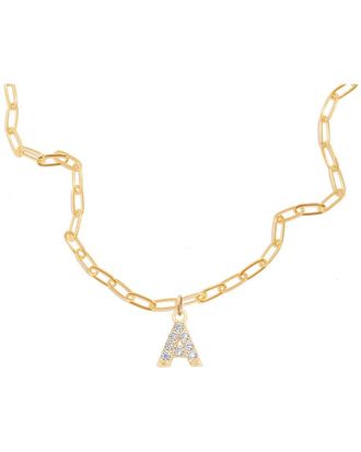 Frasier Sterling 14K Plated Cz Mixtape Zodiac Pendant Necklace