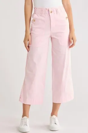 Democracy Wide Leg Ankle Crop Pants in Ballet Pink at Nordstrom Rack, Size 12