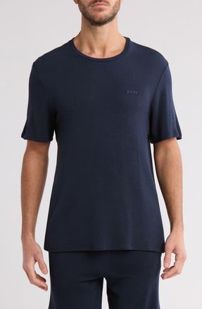 BOSS Ribbed Stretch Modal Pajama T-Shirt in Dk Bu at Nordstrom, Size Xx-Large
