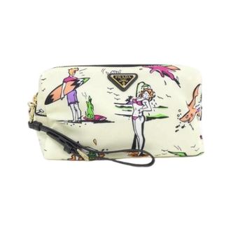 Prada Pre-owned Tessuto Surf Pouch - Dames - Pre-owned - Beige - Maat: ONE Size