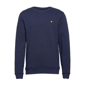 Lyle & Scott Mens Sweaters Crew Neck Sweatshirt Blue Cotton - Size X-Large