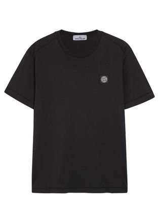 Stone Island Compass Logo Cotton T-shirt - Black - Xxl