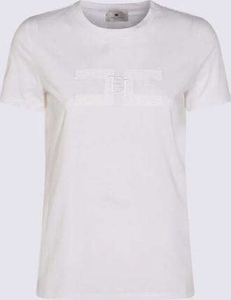 Elisabetta Franchi White Cotton T-shirt