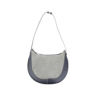 Loewe Pre-owned Canvas Shoulder Bag - Dames - Pre-owned - Grijs - Maat: ONE Size Leer