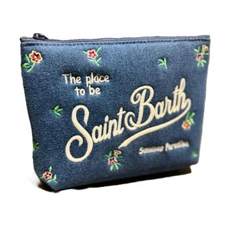 MC2 Saint Barth Clutches, female, Blue, Size: ONE SIZE Aline Sangallo Clutch Bag