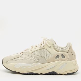 adidas Cream Fabric and Suede Yeezy Boost 700 Lace Up Sneakers Size 40