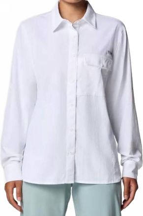 Columbia Wild Cast Long Sleeve Shirt In White