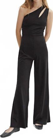 Crescent Molly One Shoulder Jumpsuit In Black