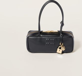 Miu Miu Beau Leather Bag, Woman, Black
