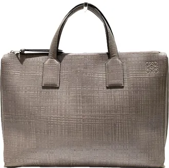 Loewe Grayish Leather Briefcase (Pre-Owned)