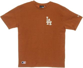 New Era New Era, T-Shirts, male, Brown, Size: XS MLB Big Logo Tee Losdod Toffee