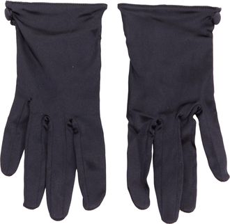 Giorgio Armani satin white cuff evening gloves