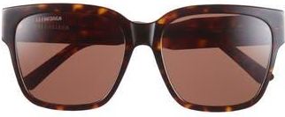 Balenciaga 53mm Square Sunglasses in Havana Havana Brown at Nordstrom Rack