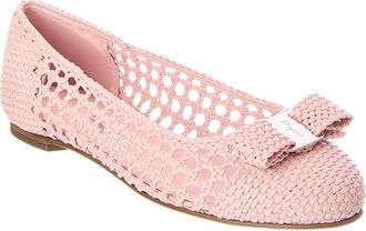 Ferragamo Varina Leather Ballet Flat