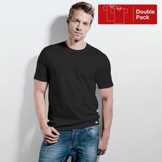 Isa Rundhalsshirt ISA BODYWEAR 315133 Shirt kurzarm, Herren, Gr. XXL, schwarz (0013 schwarz), Jersey, Obermaterial: 100% Baumwolle, unifarben, Rundhals, S
