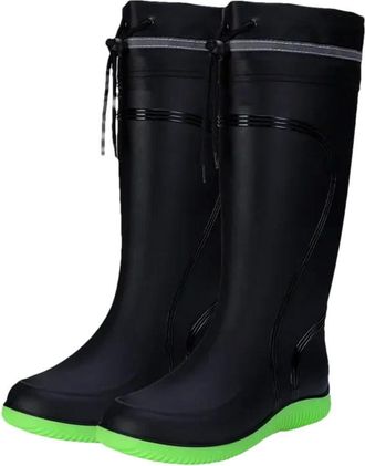 Generic Mens Rain Boots Long Tube Water Shoes Work Platform Cotton Outer Wear