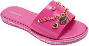 Bebe Charm Slide Sandal in Fuchsia at Nordstrom Rack, Size 5/6