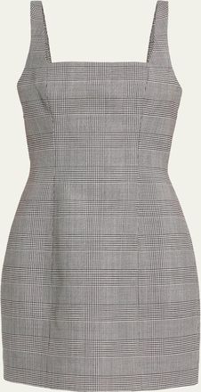 Balmain Prince of Wales Sleeveless Mini Dress