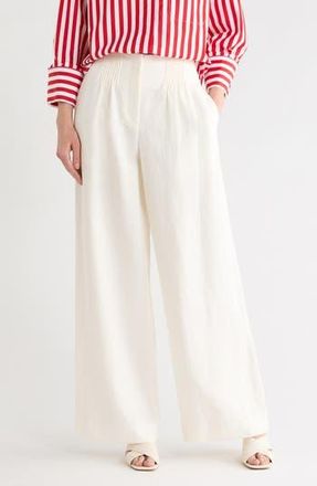 TWP Mini Pleated Linen Pants in Ivoire at Nordstrom Rack, Size 10
