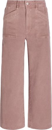 Paige Anessa Cropped Wide-leg Jeans - Pink - 27 (W27 / UK8-10 / S)