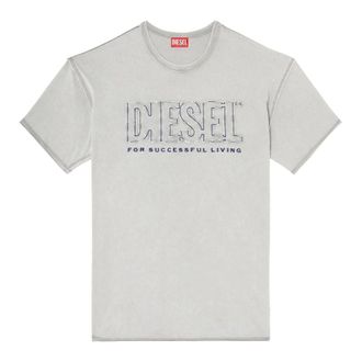 Diesel T-Shirts, male, Gray, Size: L T-Rawboxt T-Shirt