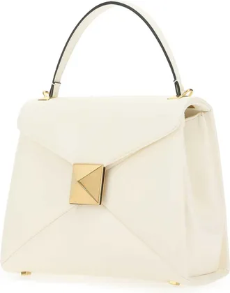 Valentino Garavani Womens Tracolla Top Handle Bag White Leather