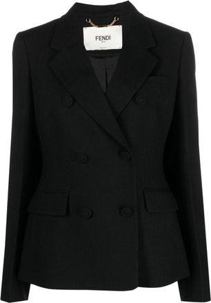Fendi Black Wool Double-breasted Blazer