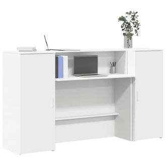 Berkfield Home Reception Desk White 180x50x103.5 cm Engineered Wood