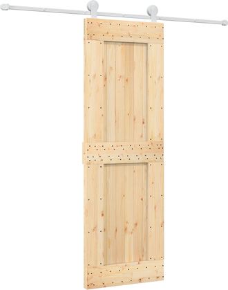 vidaXL Puerta Corredera Natural Y Blanco 70 X 210 Cm Vidaxl