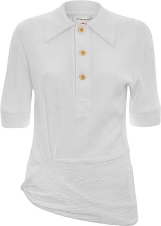 Victoria Beckham Dames, Tops, Wit, Maat: L Katoen