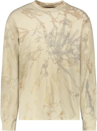 John Elliott + Co Geribbeld katoenen T-shirt - Dames - Longsleeves - Beige - S - Katoen - Tops