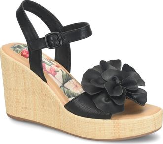 B&oslash;rn Estella Wedge Sandal in Black at Nordstrom Rack, Size 10