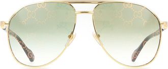 Gucci GG1220S 004 Mens Sunglasses Gold Size 59
