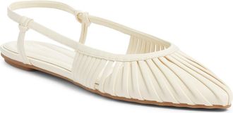 Open Edit Kaira Woven Slingback Flat in Ivory Egret at Nordstrom, Size 6.5