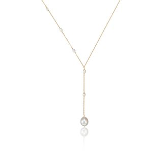Lily & Roo Gold Seed Pearl Lariat Necklace
