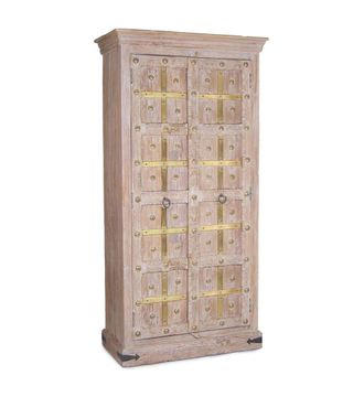 Moycor Armario de madera reciclada beige alt. 180 cm