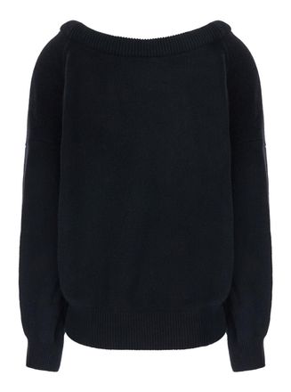 Lisa Yang Womens Sweater Doria Black Cashmere Knitted Tops Top