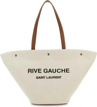 Saint Laurent White Rive Gauche tote bag