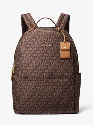 Michael Kors Sable Large Printed Signature Logo Backpack