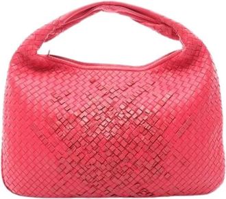 Bottega Veneta Pre-owned Intrecciato Leren Schoudertas - Dames - Vintage Handtas - Roze - ONE Size - Leer - Vintage