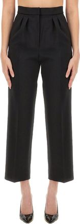 Max Mara Black Tailored Pleated Pant