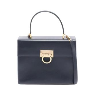 Ferragamo Pre-owned Handbag - Dames - Pre-owned - Zwart - Maat: ONE Size Leer