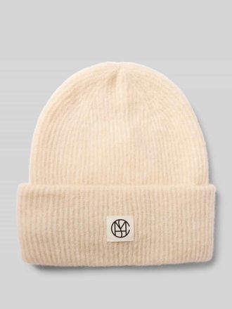 Moss Copenhagen Beanie mit Woll-Alpaka-Anteil in Offwhite Melange, Gr&ouml;&szlig;e 1