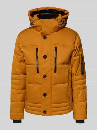 Tom Tailor Regular Fit Steppjacke mit Rei&szlig;verschlusstaschen in Senf, Gr&ouml;&szlig;e XL