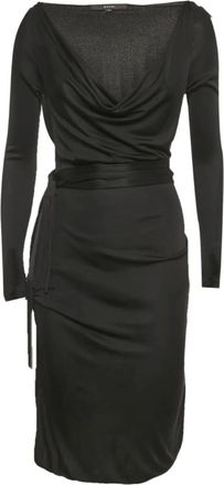 Gucci Abito con scollo drappeggiato - Nero