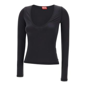 Diesel T-Elphin Top - female - Diesel - Long Sleeve T-Shirts - Black - XS - Tops