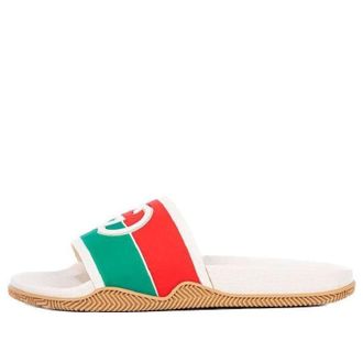 Gucci Interlocking G Slide Sandal Orange Green 655265-JFA00-9136