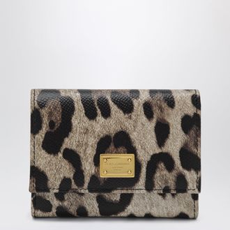 Dolce & Gabbana Dauphine calfskin wallet with leopard print